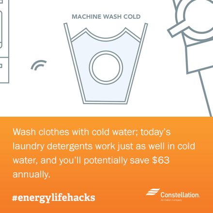 energy saving tip - wash clothes in cold water