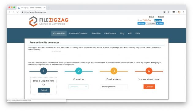 Онлайн-конвертеры: FileZigZag