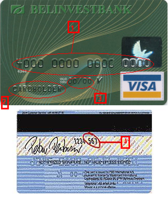 Фото банковской карты виза
