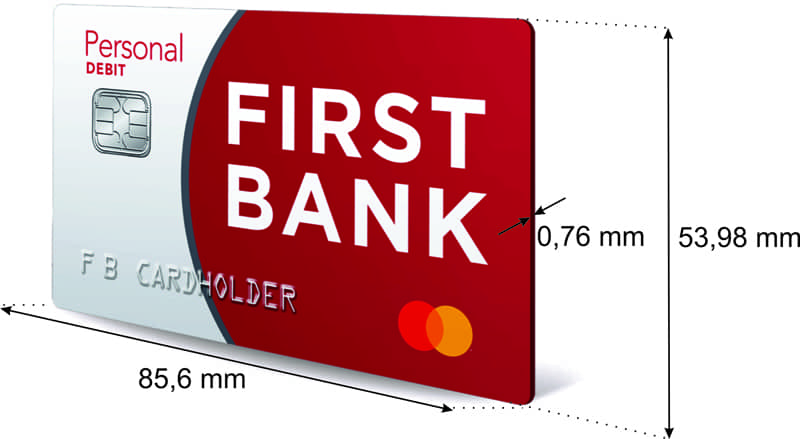 Размер банковской карты