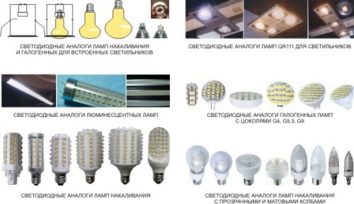Фото: сравнение ламп накаливания со светодиодными