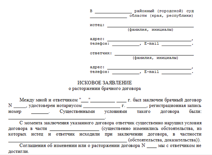 Как написать заявление о расторжении договора на оказание услуг образец