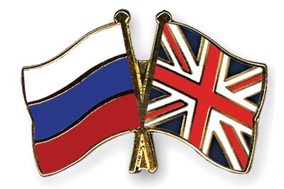 Флаги России и Британии